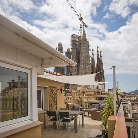 A1mar1023 Breathtaking Rooftop In Sagrada Familia Apartment *