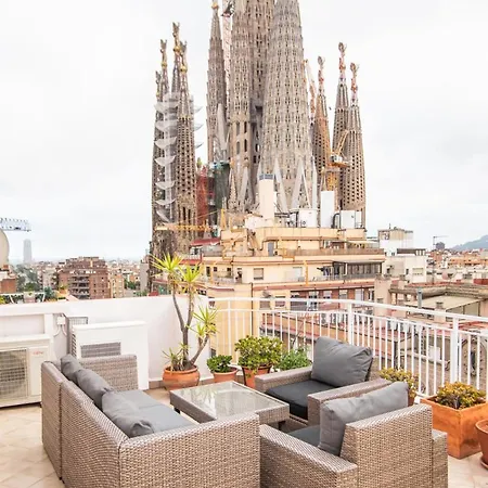 A1mar1023 Breathtaking Rooftop In Sagrada Familia Apartment