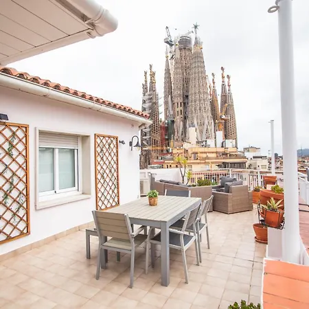 A1mar1023 Breathtaking Rooftop In Sagrada Familia Apartment *